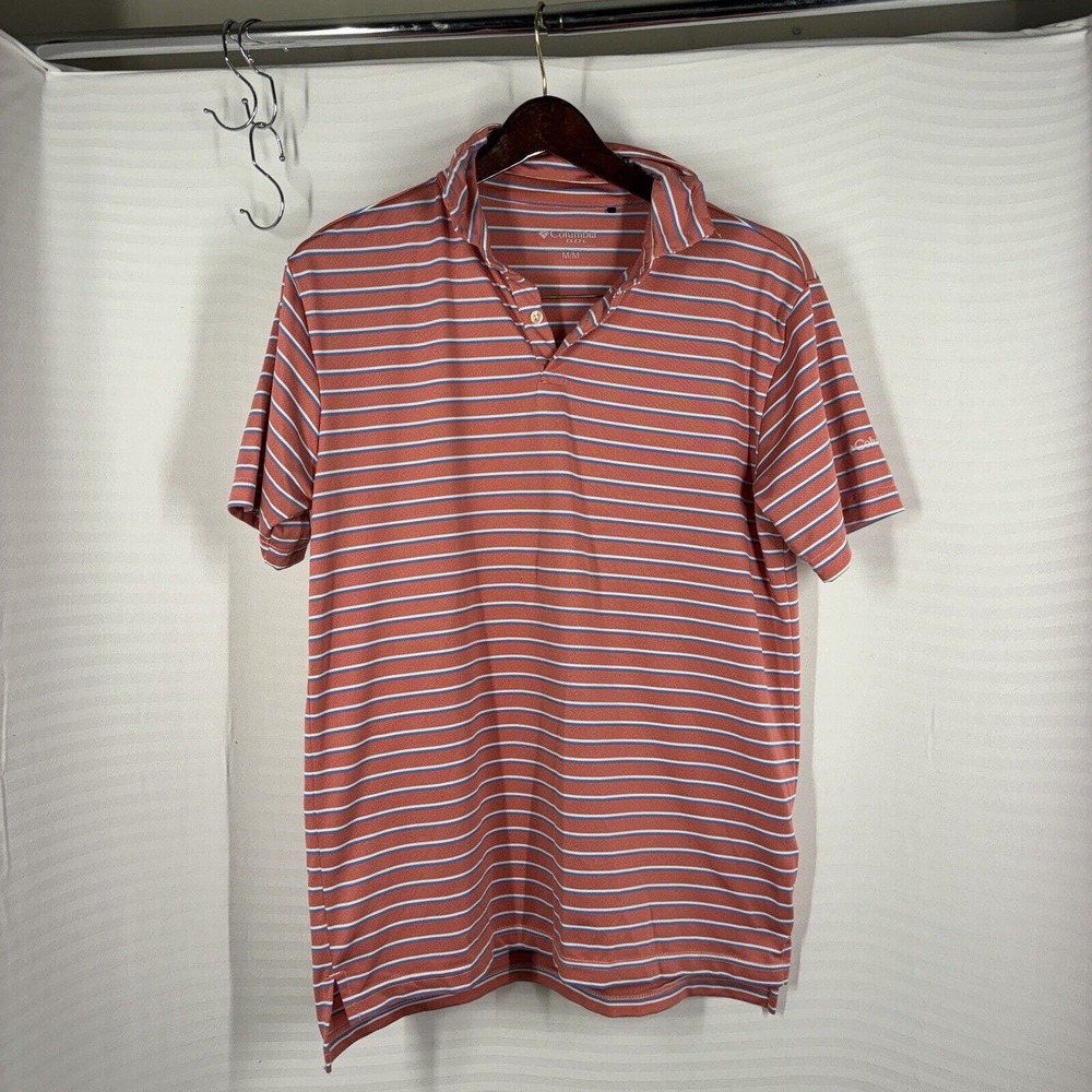 Mens columbia golf polo striped Size M